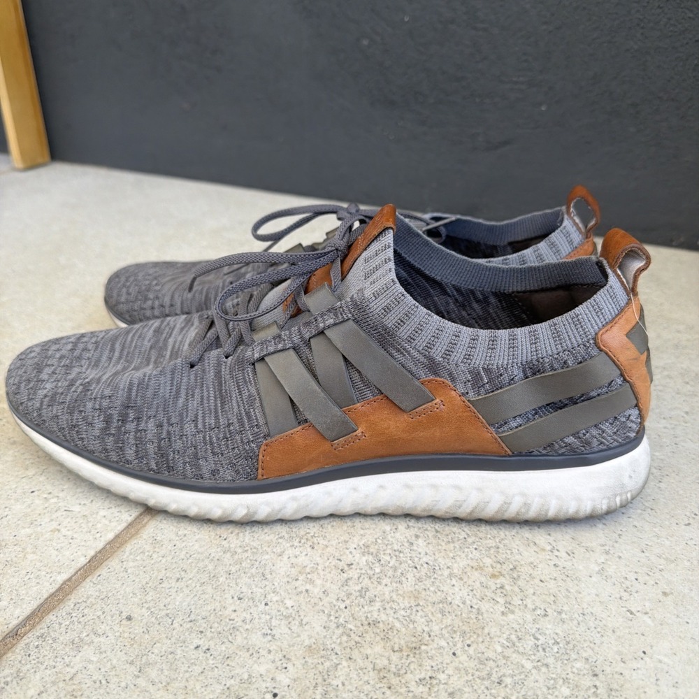 Cole Haan Grand Motion All Day Grey Brown Trainer Knit Sneaker Shoes Men 13M
